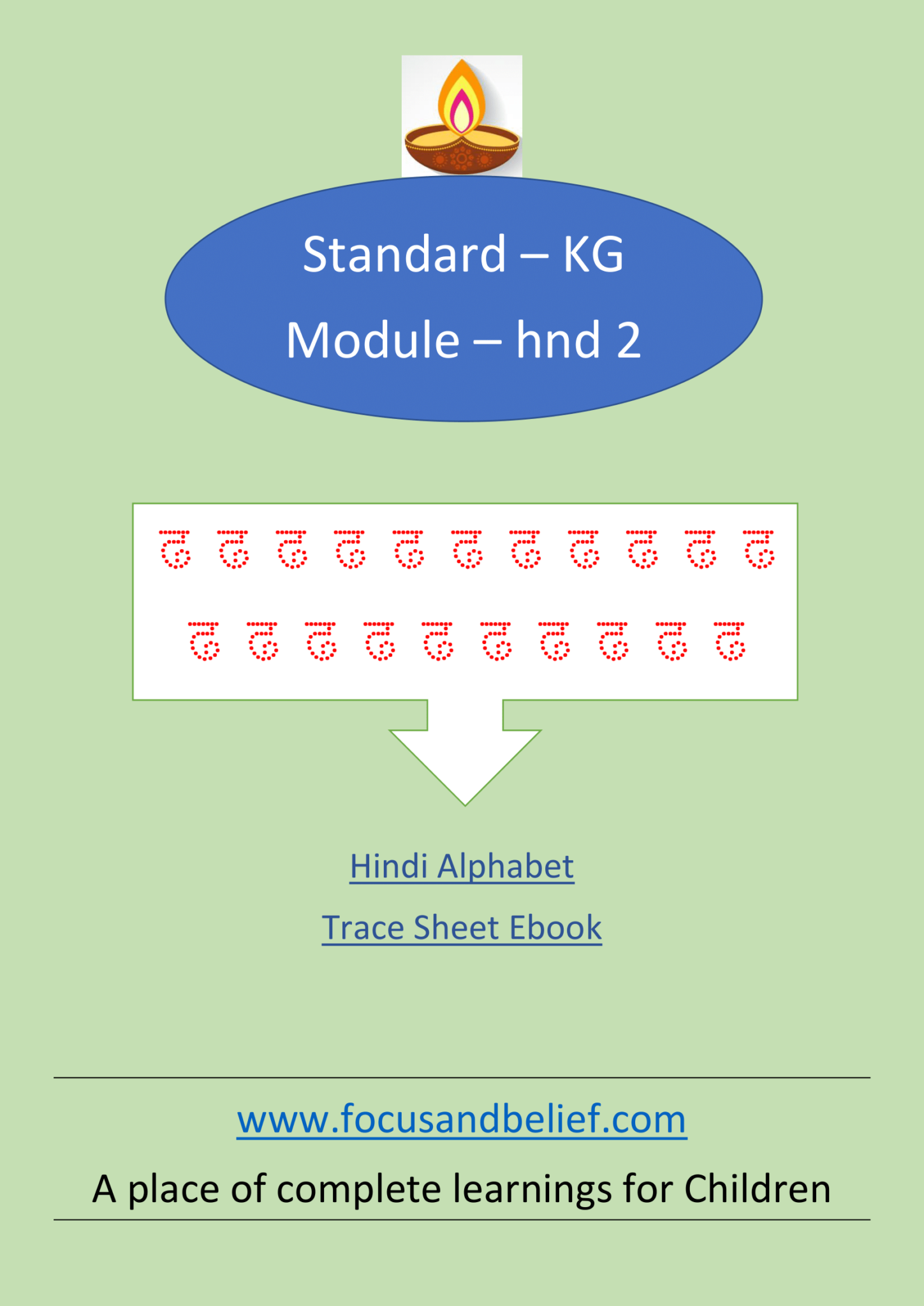 Hindi Alphabet ebook – Trace Sheet Dha se Dhakkan ( Standard – KG ...